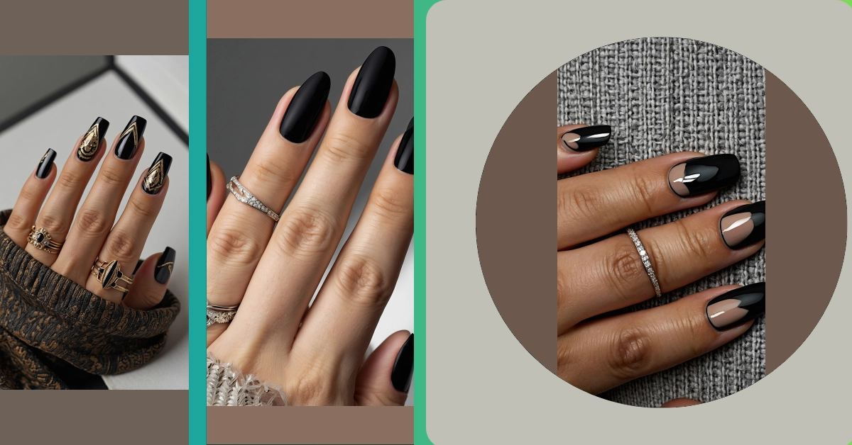 Short and Chic: Fabulous Black Nail Ideas for Every Occasion**  
**
